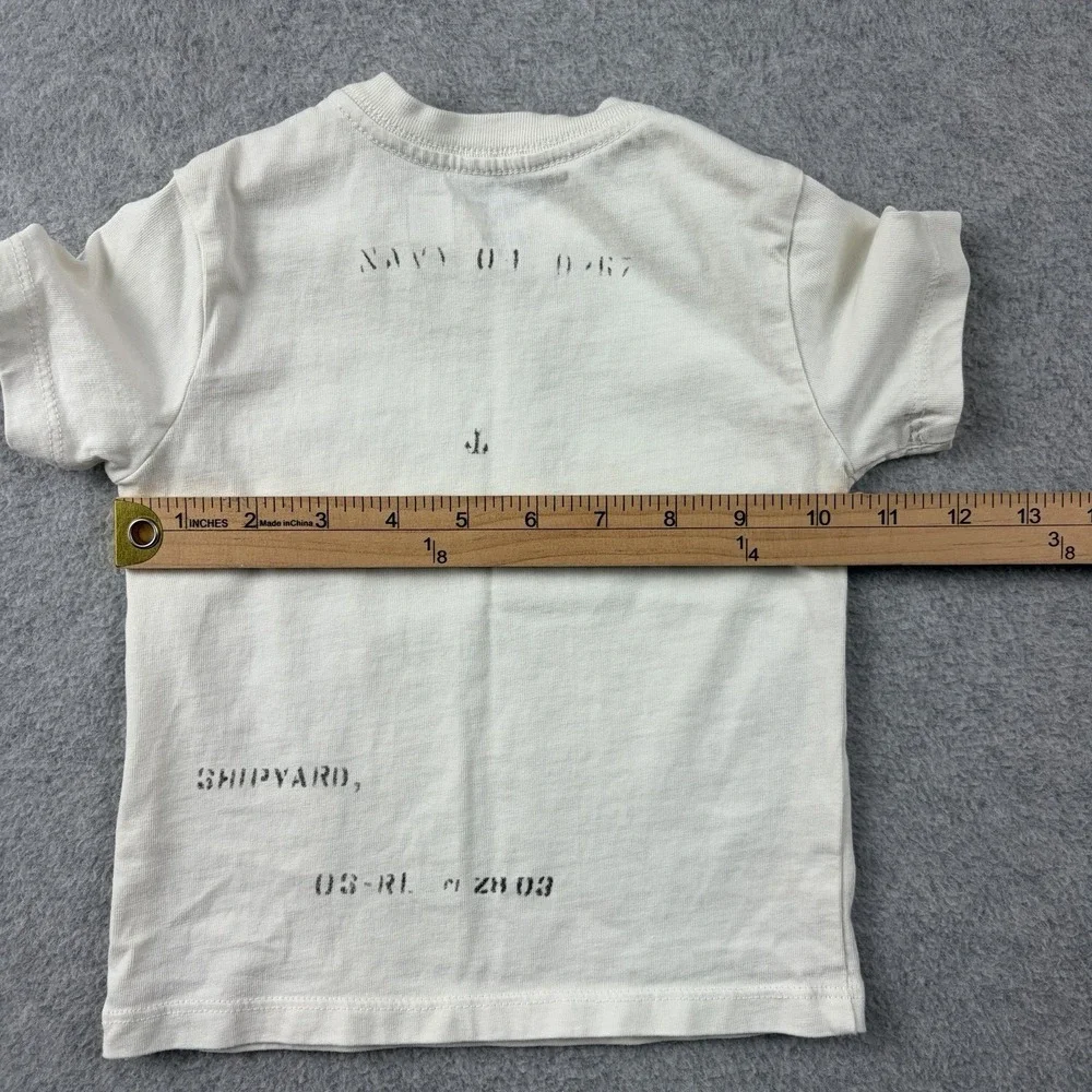 Ralph Lauren Polo Bear Shirt Baby 12M White Naval Jeep Graphic Boys Girls